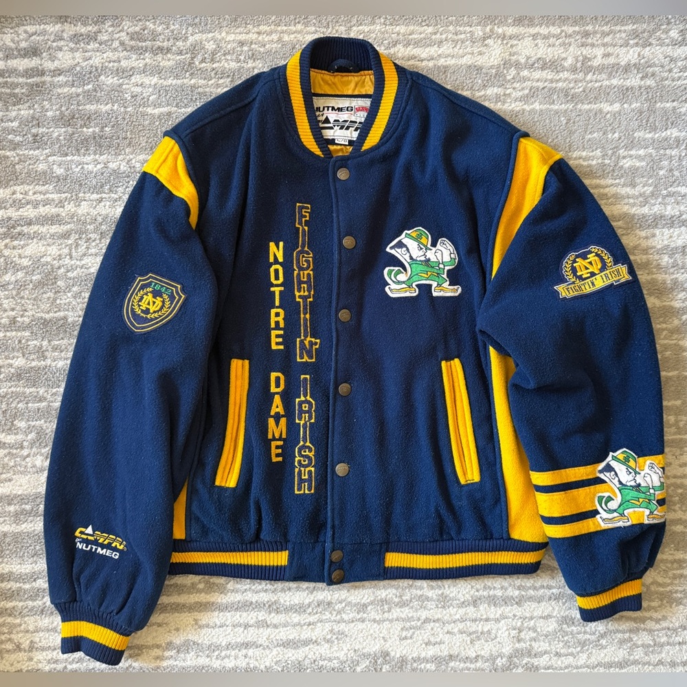 Nutmeg Campri Notre Dame Fighting Irish Varsity Jacket